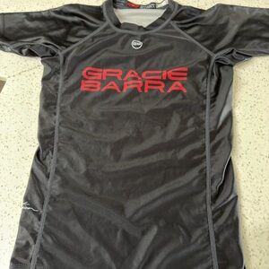 Gracie Barra Kids Black Training Rash Guard
